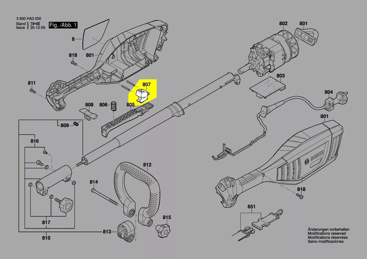 Interrupteur marche arrêt réf. F 016 F04 266 Bosch